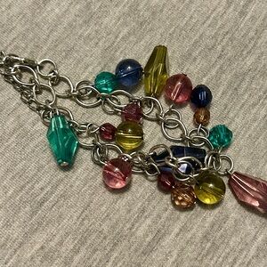 Colorful Beaded Charm Bracelet